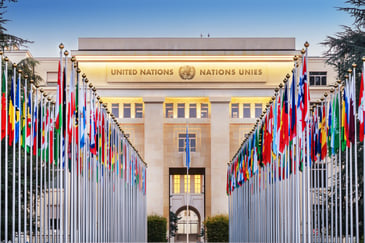 Front of United Nations building 